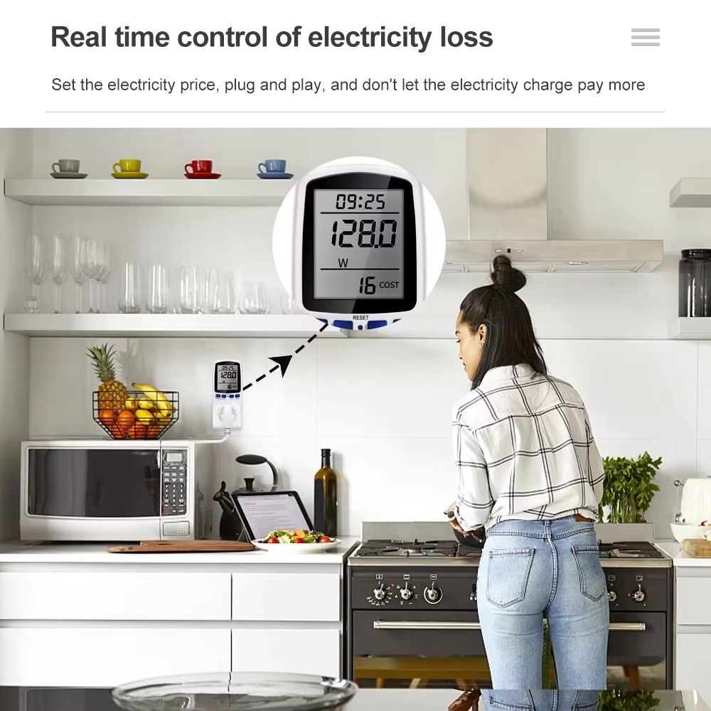 Woodworking Uk - 220V 110V 디지털 LCD 전력계 EU/AU/UK/FR/US