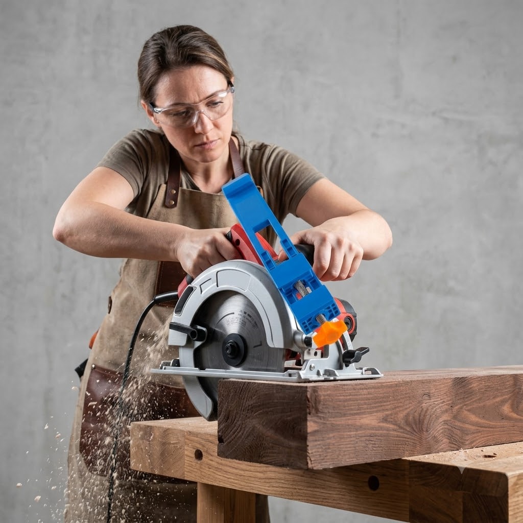 Woodworking Electric Saw - 내구성이 뛰어난 ABS 전기 원형톱, 조절
