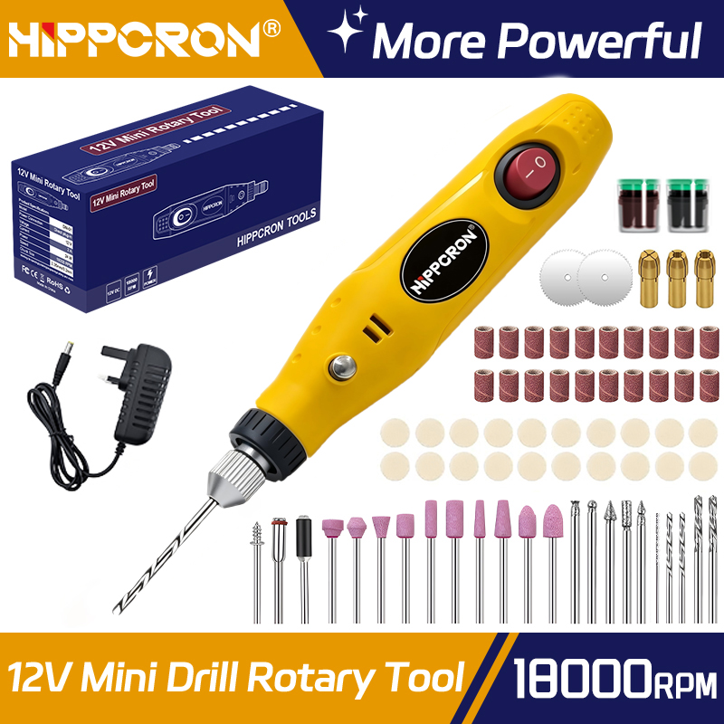 Woodworking Uk - Hippcron 미니 핸드헬드 전기 드릴 펜(영국