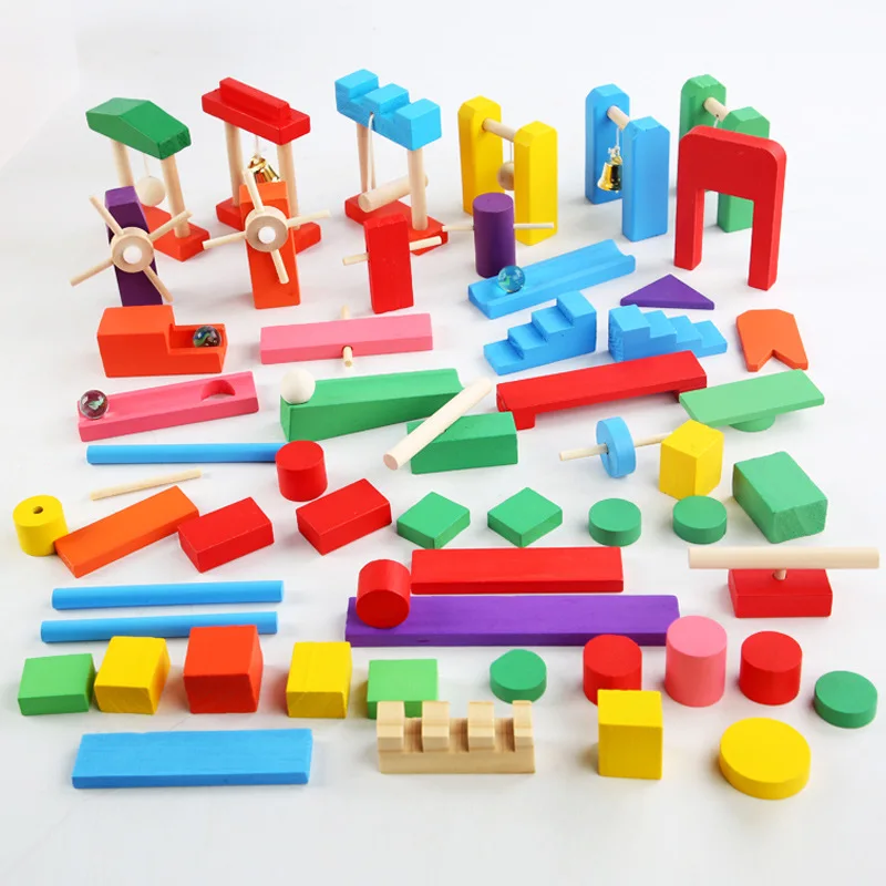몬테소리 나무 무지개 도미노 장난감 기관 액세서리, 오 - Woodworking Domino 리뷰 및 가격