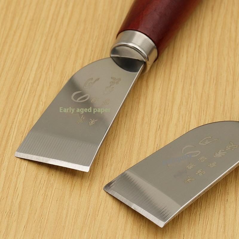 【신제품】가죽 스키빙 나이프 나무 손잡이가 있는 가죽  - Woodworking Tool Stores 리뷰 및 가격