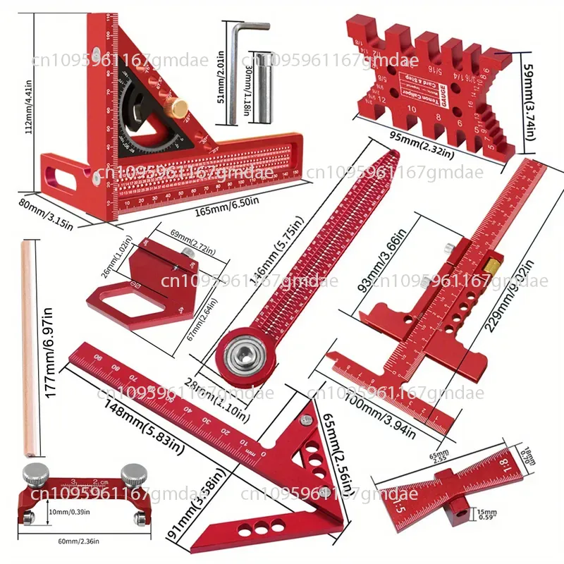 보관 상자가 포함된 목공 측정 도구 키트 10종 세트  - Woodworking Plans Free 리뷰 및 가격