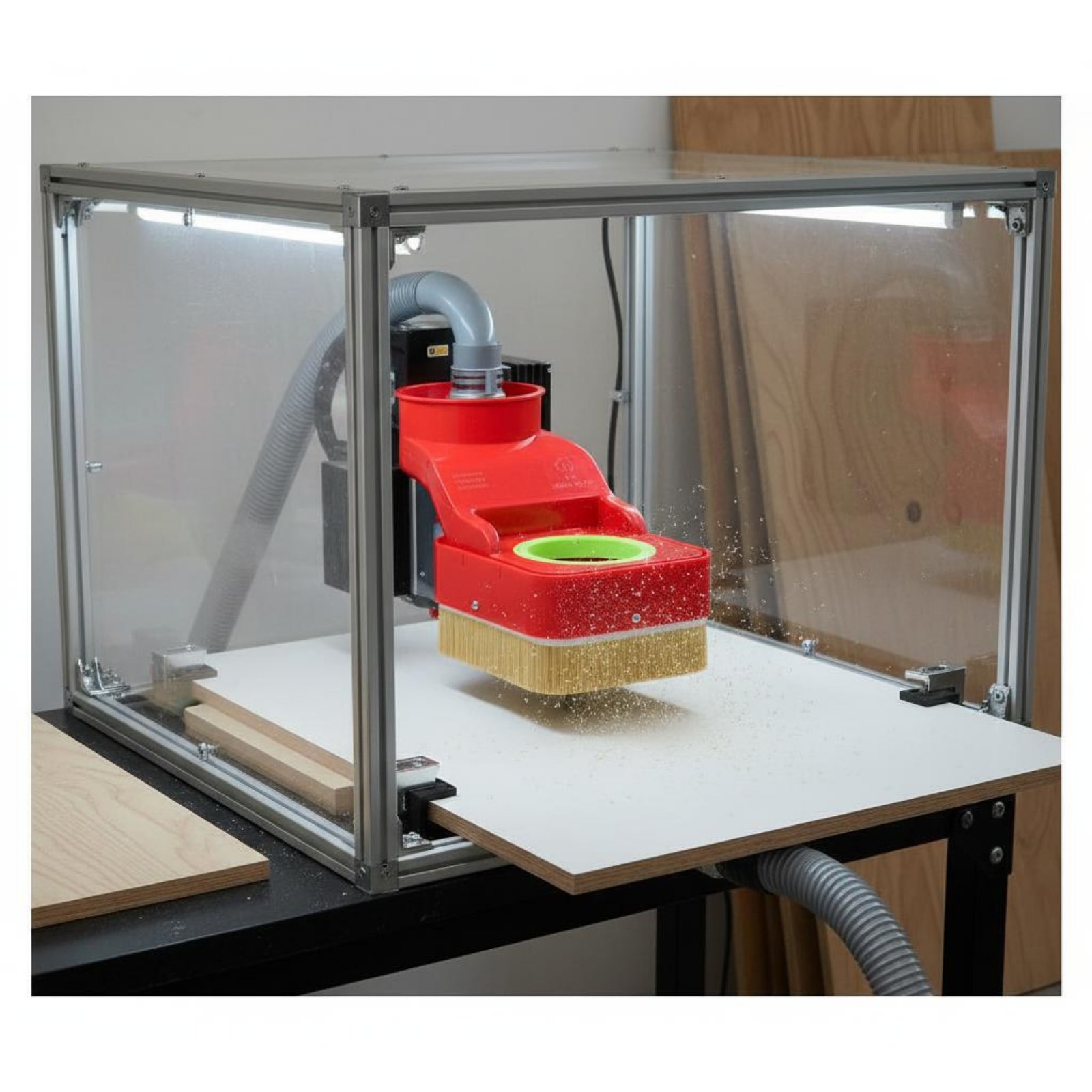 CNC 라우터 먼지 방지 장치 목공 브러시 먼지 후드  - Woodworking Cnc Machine 리뷰 및 가격