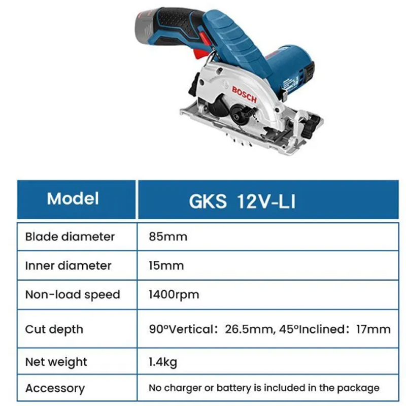 BOSCH GKS 12V-LI 전기 원형 톱 전문 다기 - Woodworking Electric Saw 리뷰 및 가격