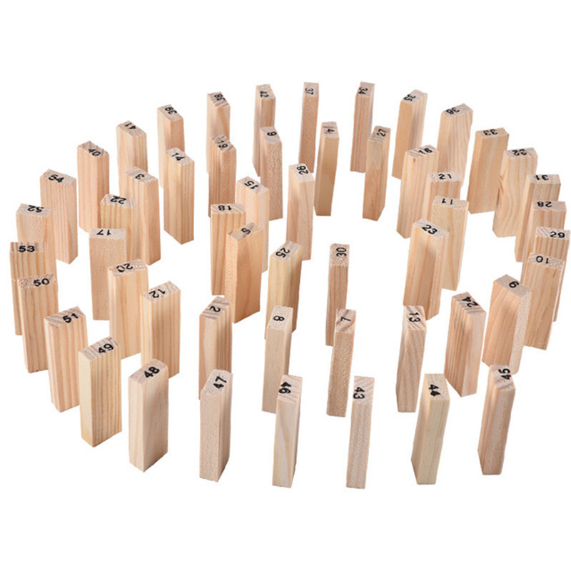 54Pcs 빌딩 블록 장난감 재미 있은 미니 나무 타워 - Woodworking Domino 리뷰 및 가격