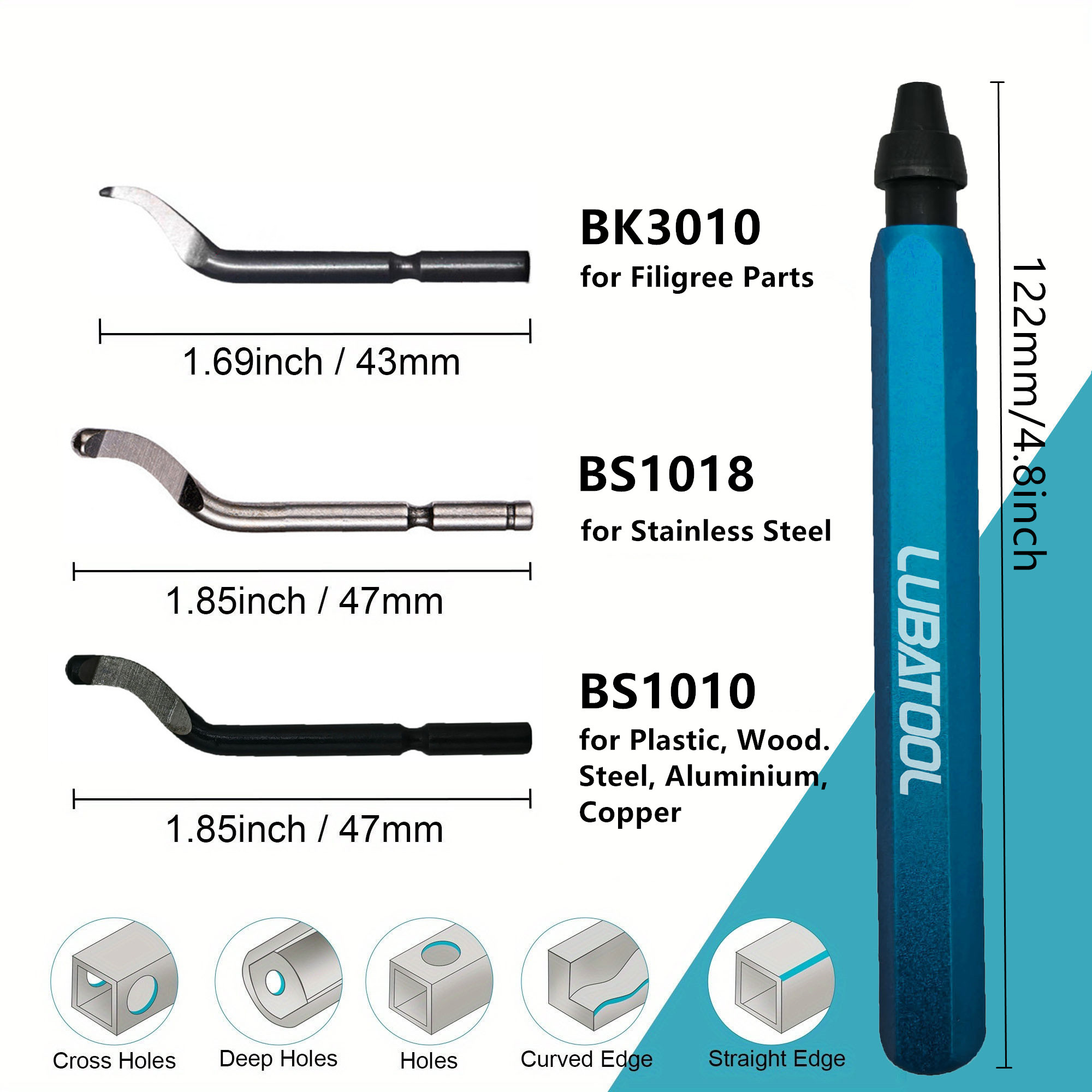 11개의 HSS 강철 블레이드가 있는 LUBATOOL  - Woodworking Tool Stores 리뷰 및 가격