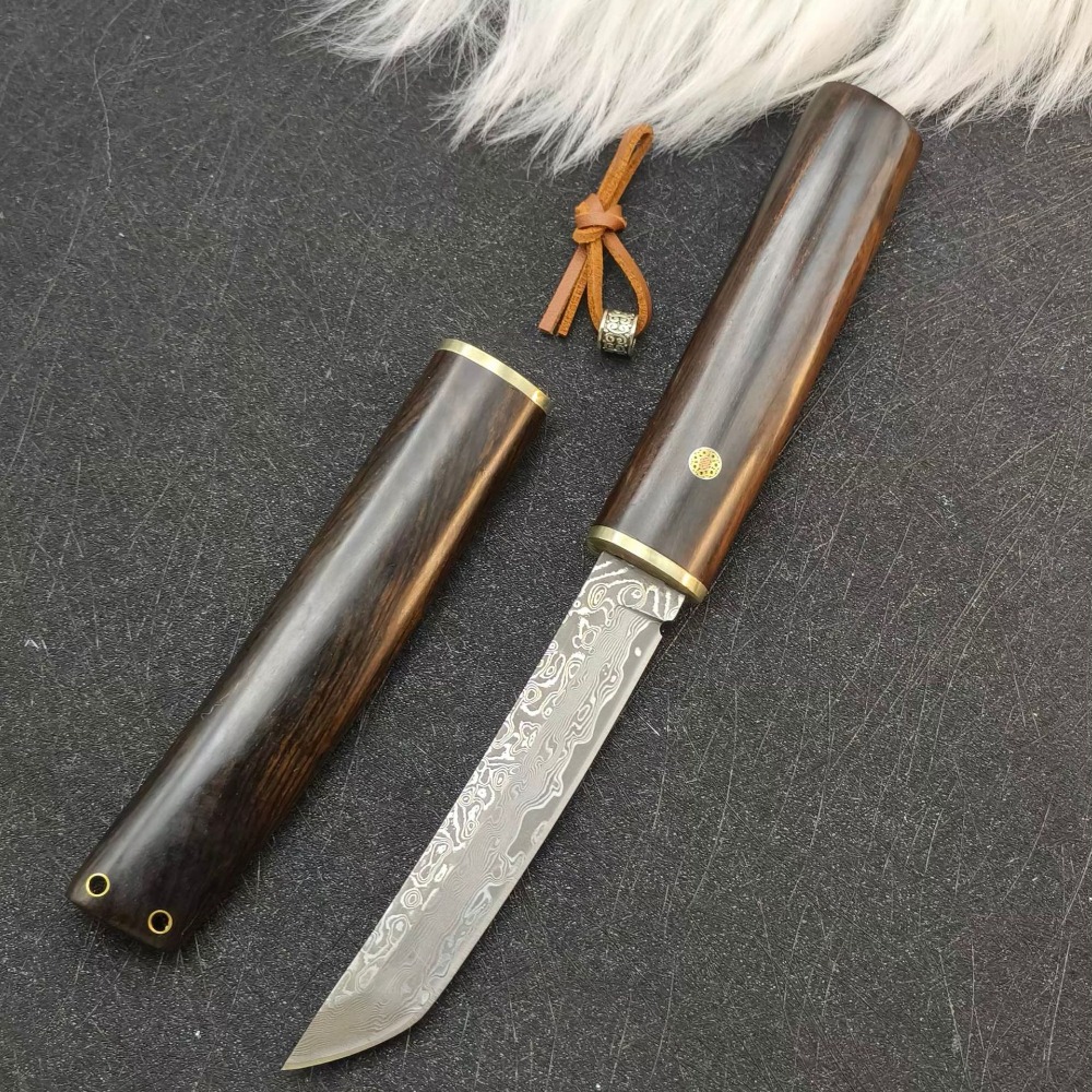 고경도 VG10 다마스커스 탄토 블레이드 에보니 핸들  - Woodworking In Japanese 리뷰 및 가격