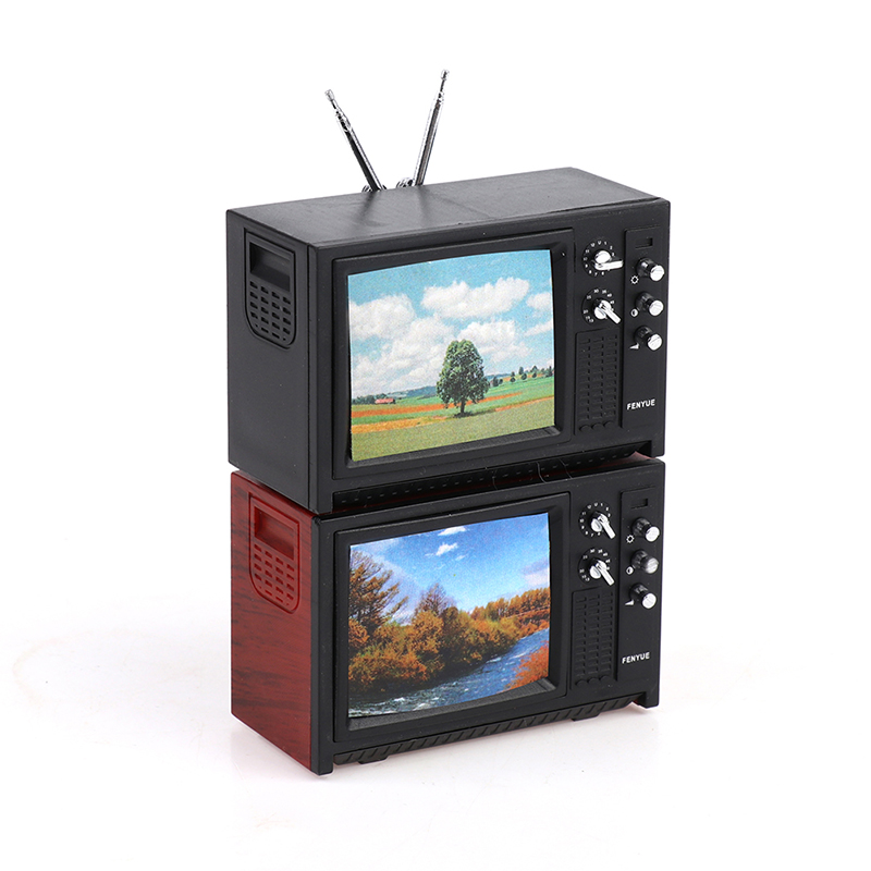 1/12 인형 집 미니 텔레비전, 어린이 가상 놀이 장 - Woodworking Tv 리뷰 및 가격