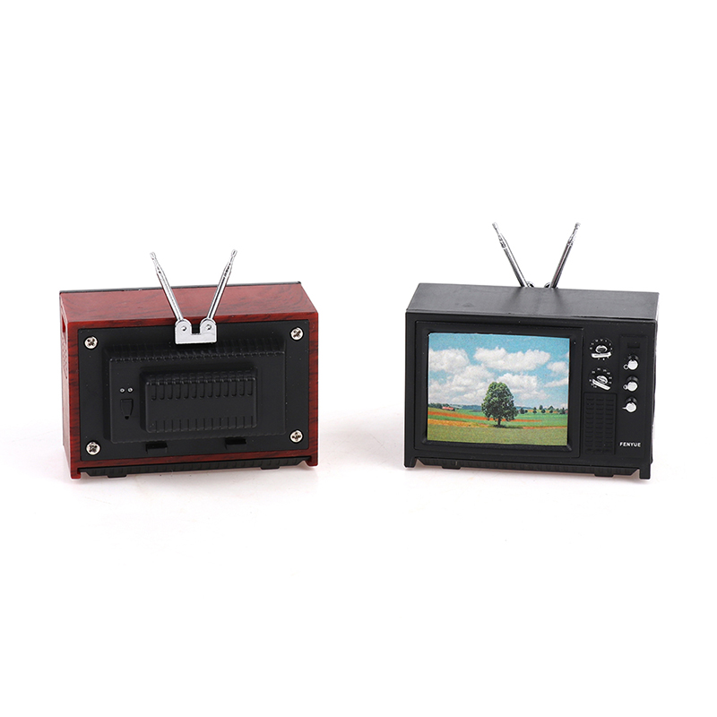 1/12 인형 집 미니 텔레비전, 어린이 가상 놀이 장 - Woodworking Tv 리뷰 및 가격